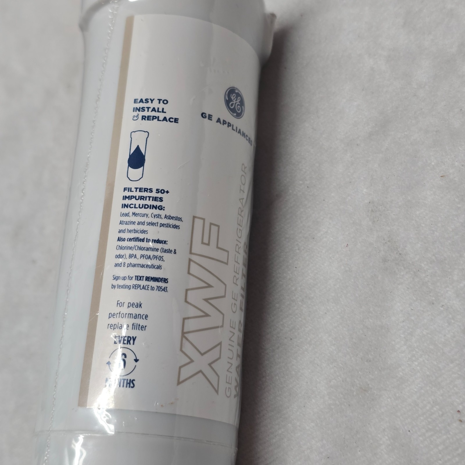 Genuine General Electric XWF Refrigerator Water Filter – White Sealed