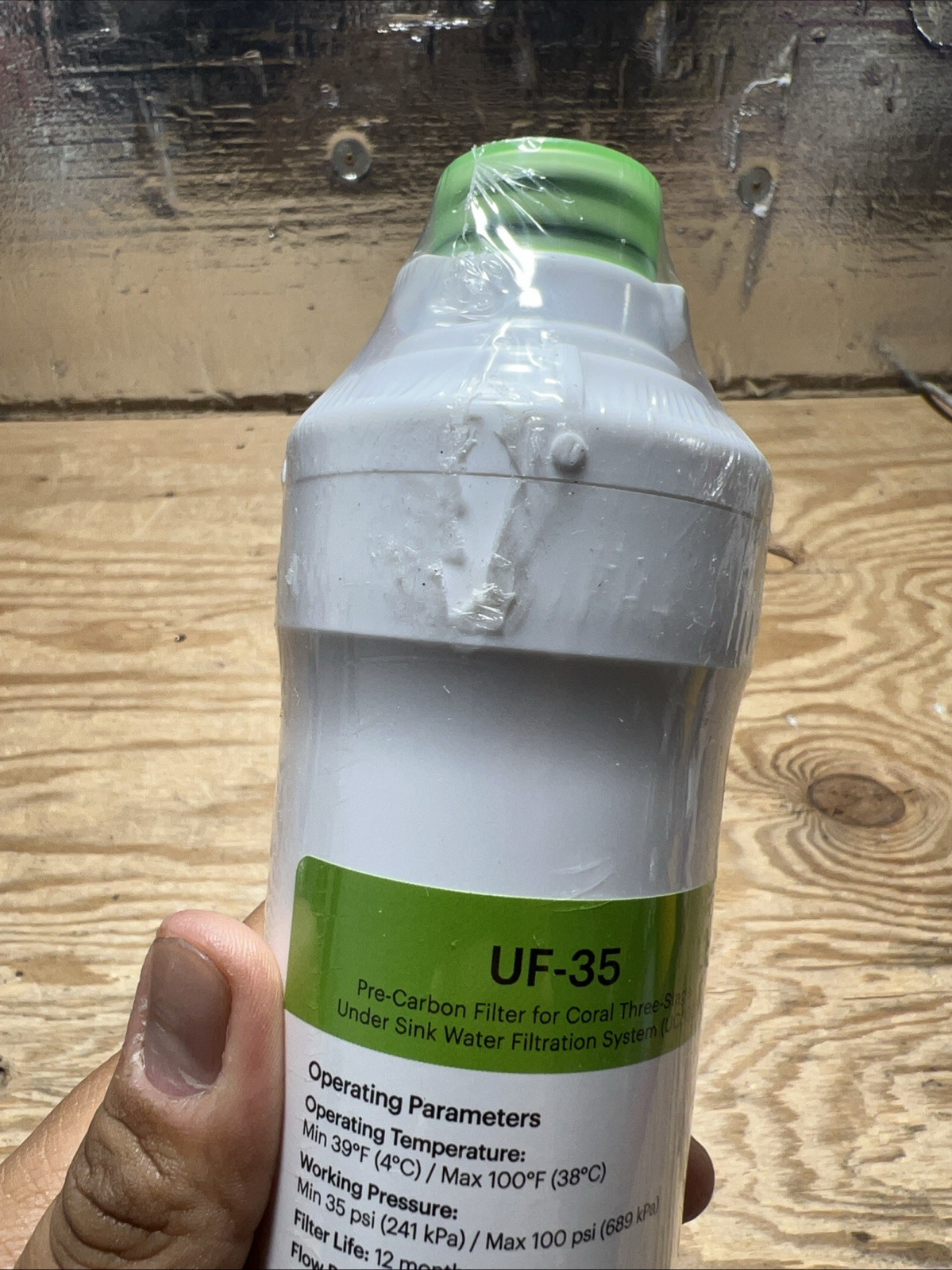 BRONDELL UF-35 CORAL CARBON BLOCK FILTER (GREEN) SEALED read