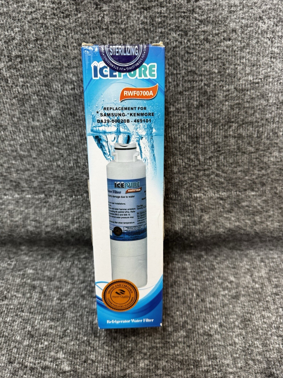 IcePure RWF0700A Water Filter For Samsung & Kenmore Refrigerators – 1 Count