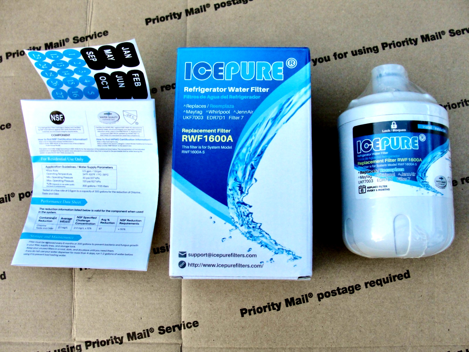 Icepure For Whirlpool EDR7D1 Maytag UKF7003, RWF1600A Water Filter FREE SHIPPING