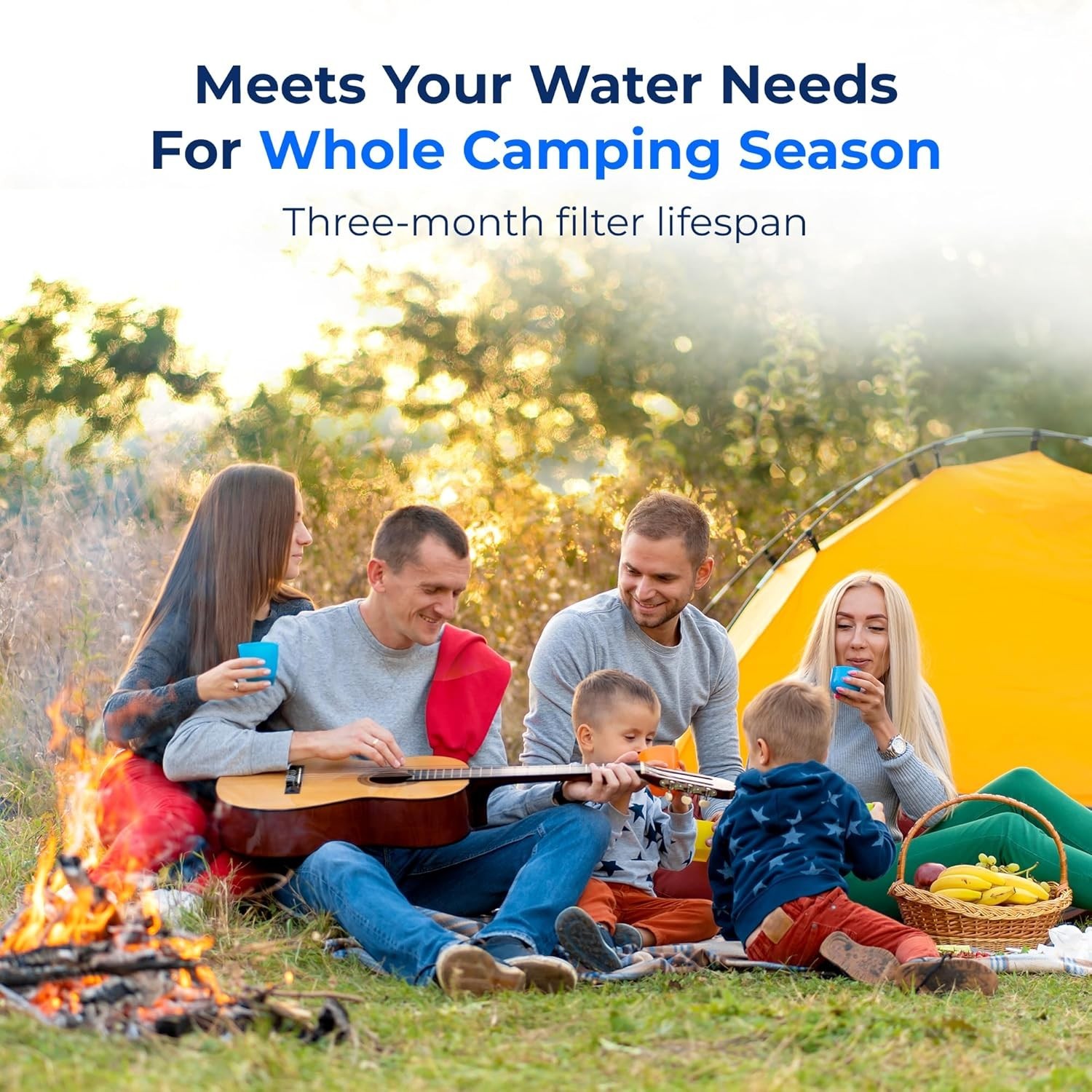 Waterdrop RV Inline Water Filter,NSF Certified,4 Filters with 4 Hose Protectors