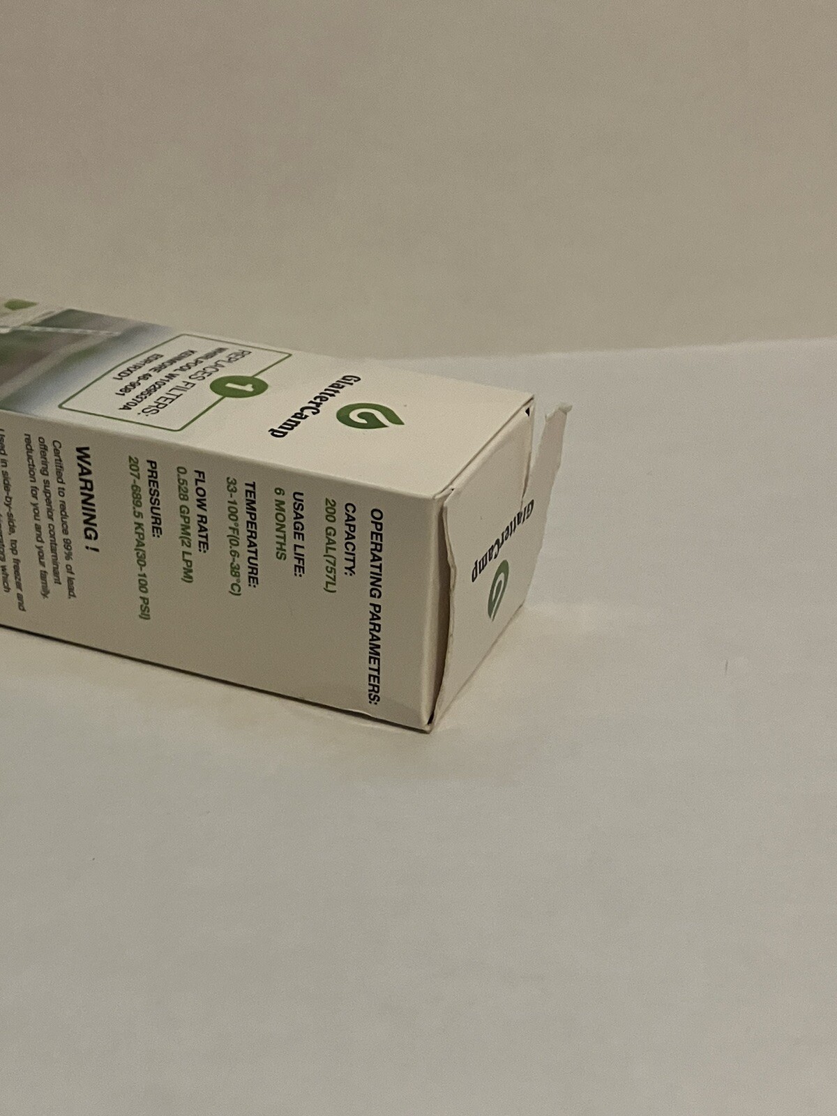 GlatterCamp H2O Cap Filter 1 Replacement for Kenmore 46-9081 (￼Damaged Box)