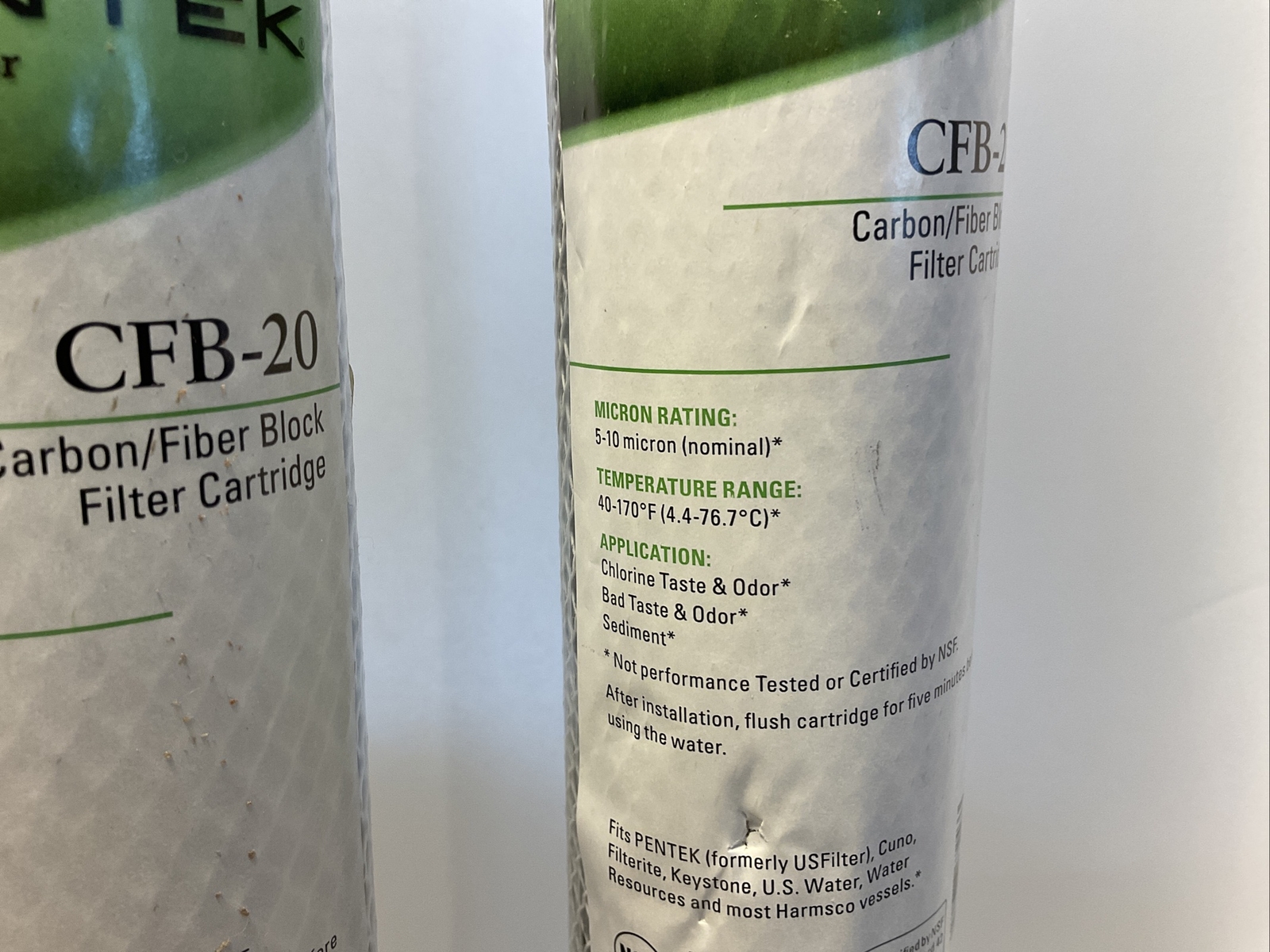 Pentek CFB-20 Carbon ?fiber Block filter Cartridge Lot Of 3 New 5-10 Micron