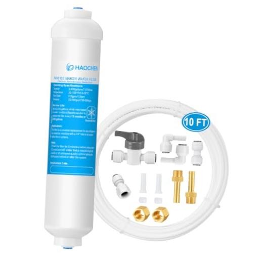 – with Water Line & Fittings for Refrigerator,Ice Maker | Inline Water Filter