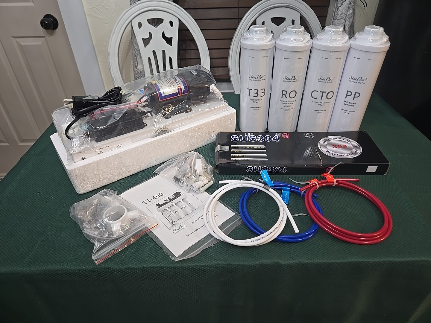 WP2-400 GPD 8 Stage Reverse Osmosis Alkaline pH+ Water Filter System Purifier