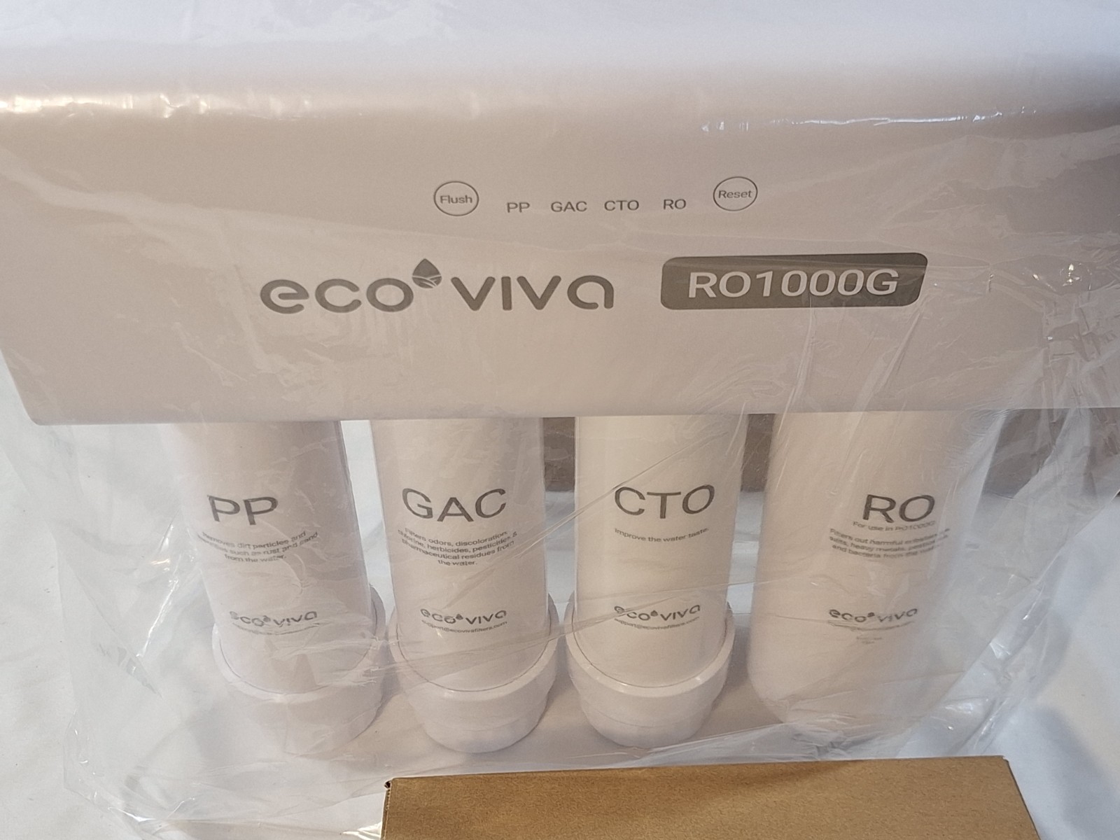 Ecoviva 1000GPD Under Sink Reverse Osmosis Water Filter Filtration System