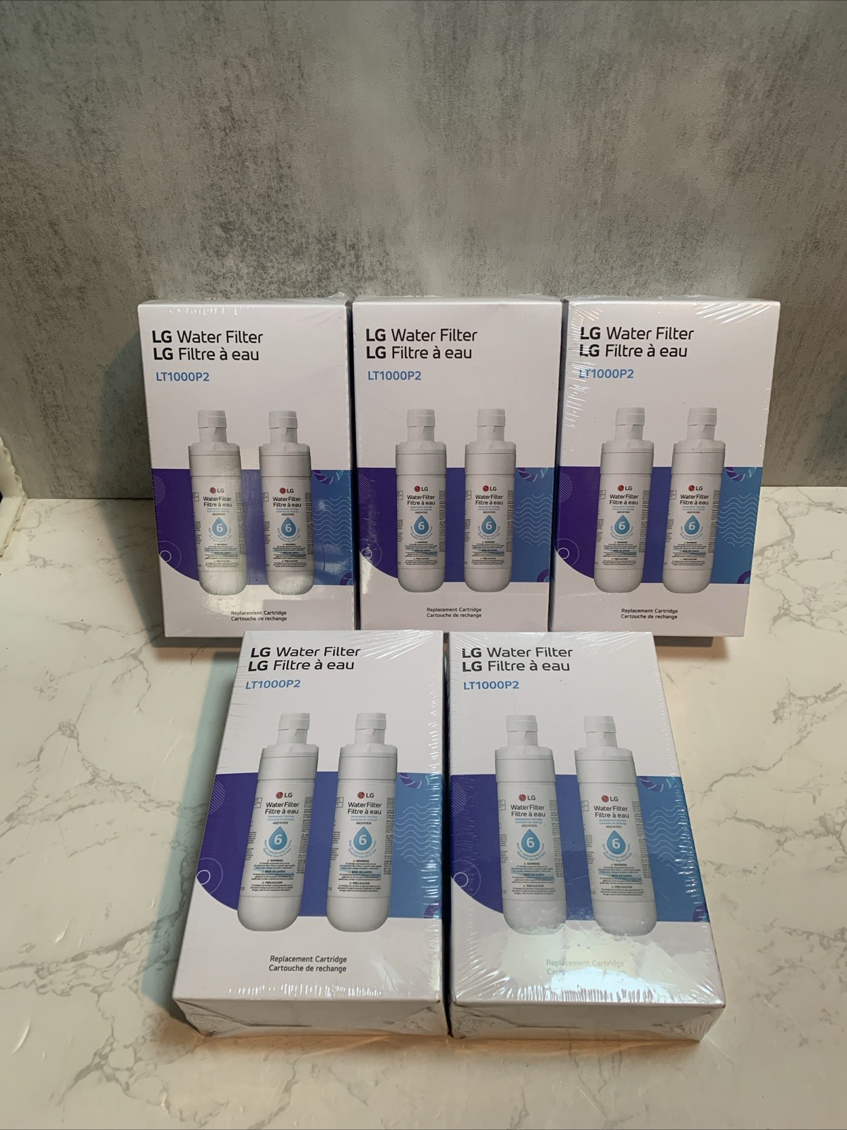 10 pack Genuine LG LT1000P2 Refrigerator Water Filter ADQ747935 **NEW SEALED**