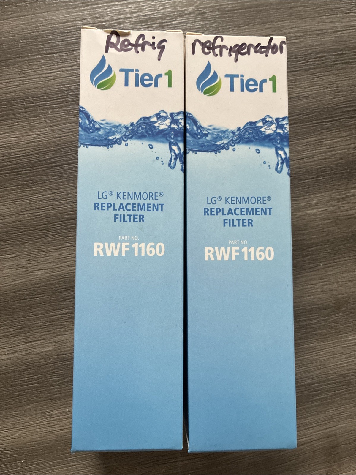 Tier 1 LG Kenmore Replacement Filter RWF 1160 Refrigerator Filter Lot Of 2