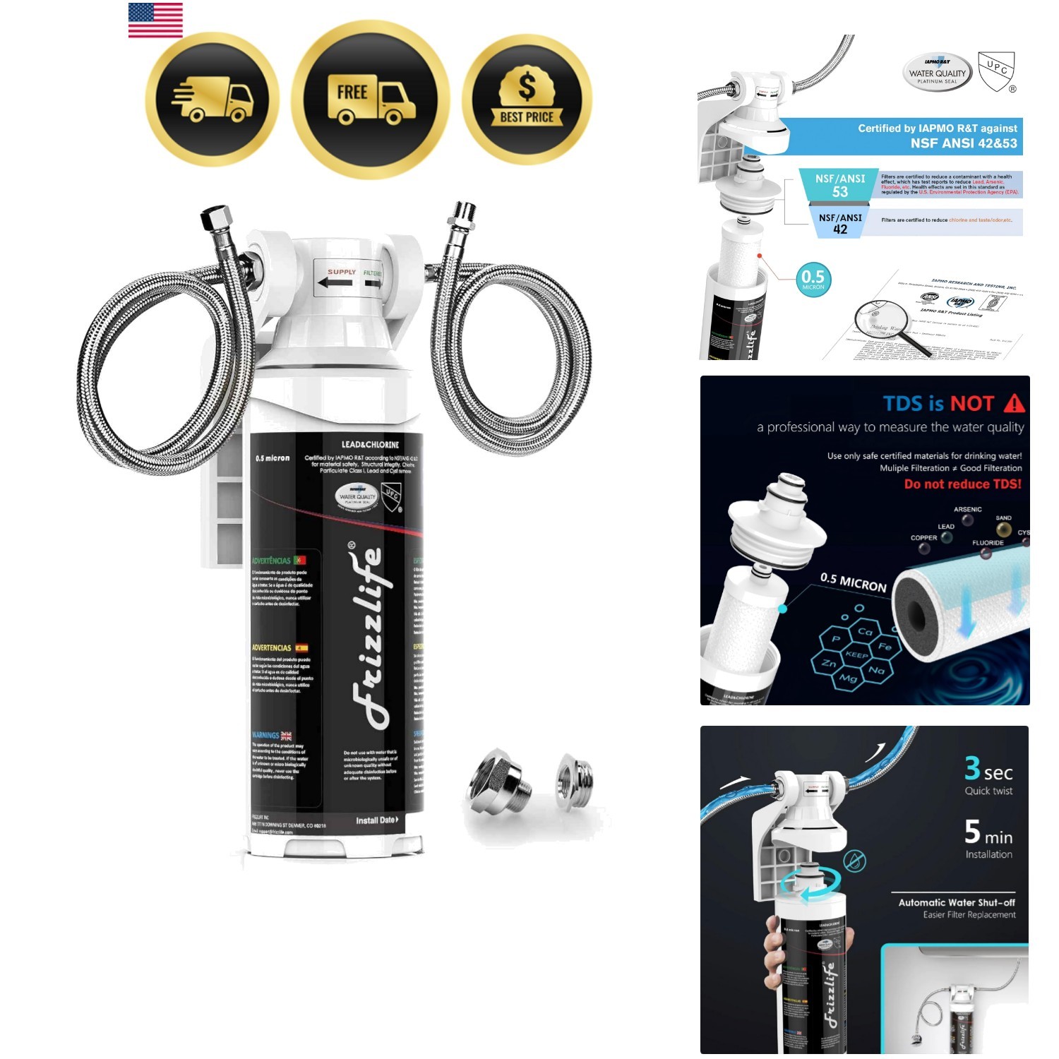 Under Sink Water Filter System-NSF/ANSI 53&42 Certified High Capacity Direct …