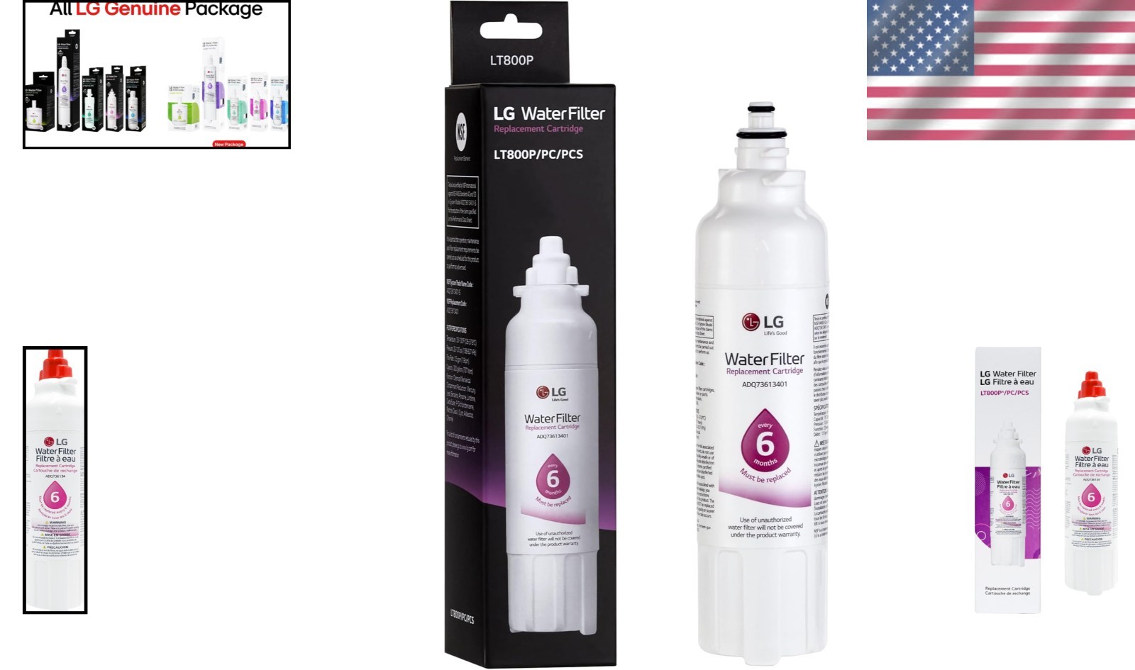 Carbon Fiber Refrigerator Water Filter 6 200 Gallon Capacity Safe Drinking