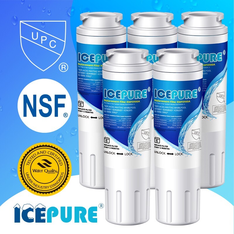 5 Pack Replacement For WRX735SDHZ01 WRX735SDHZ02 Water Filter Icepure