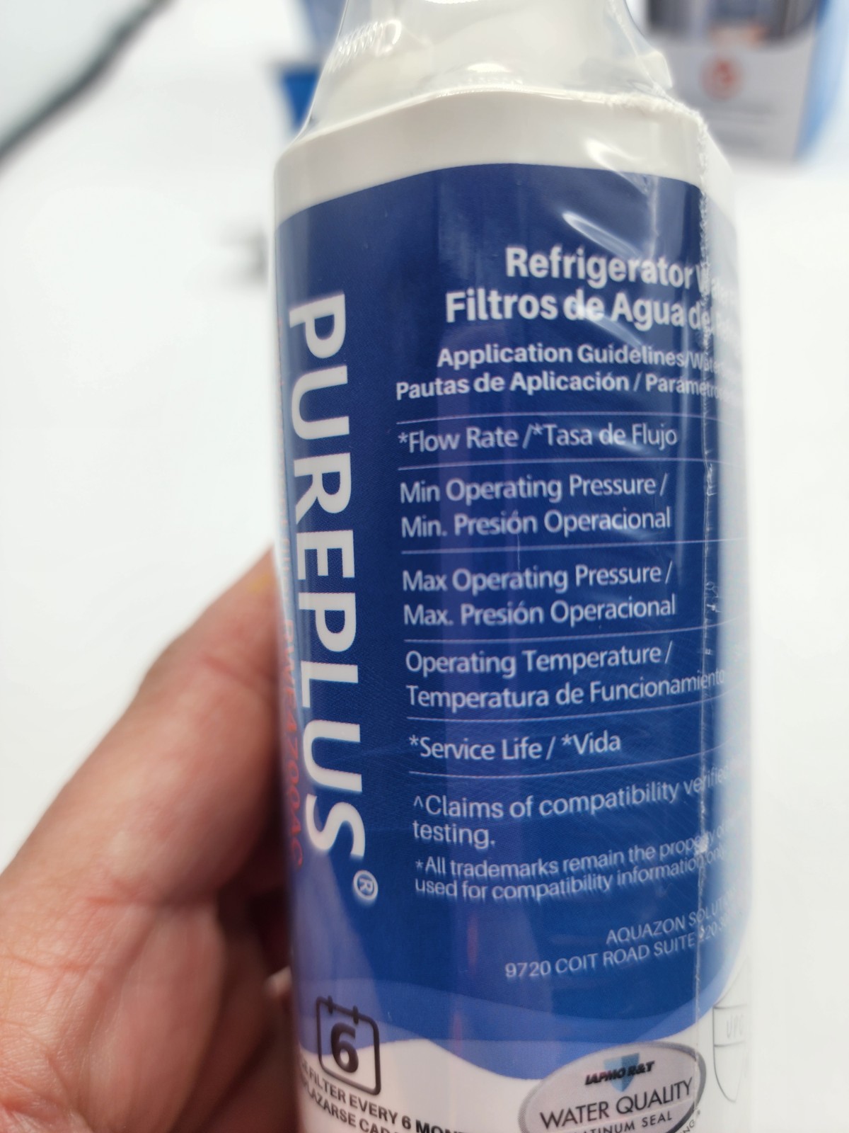 Pureplus RWF4700AC Replacement Refrigerator Water Filter Pack of 2