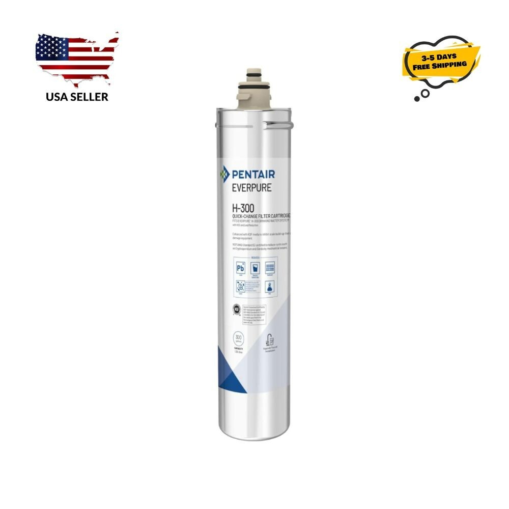 Pentair Everpure H-300 Filter Cartridge, EV927072, NSF Lead Reduction, 300 Gal,