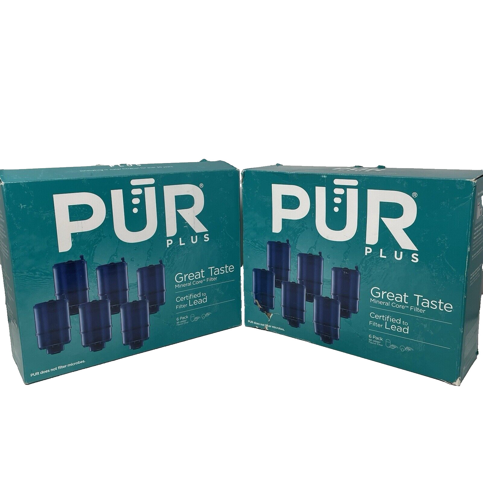 Genuine PUR PLUS Faucet Mount Replacement Filter 2-in-1 (Pack Of 12 Filters) New