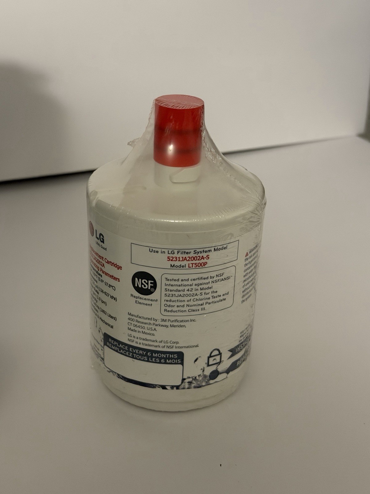 LG LT500P/PC/PCS 6 Month 500 Gallon Capacity Replacement Fridge Water Filter!