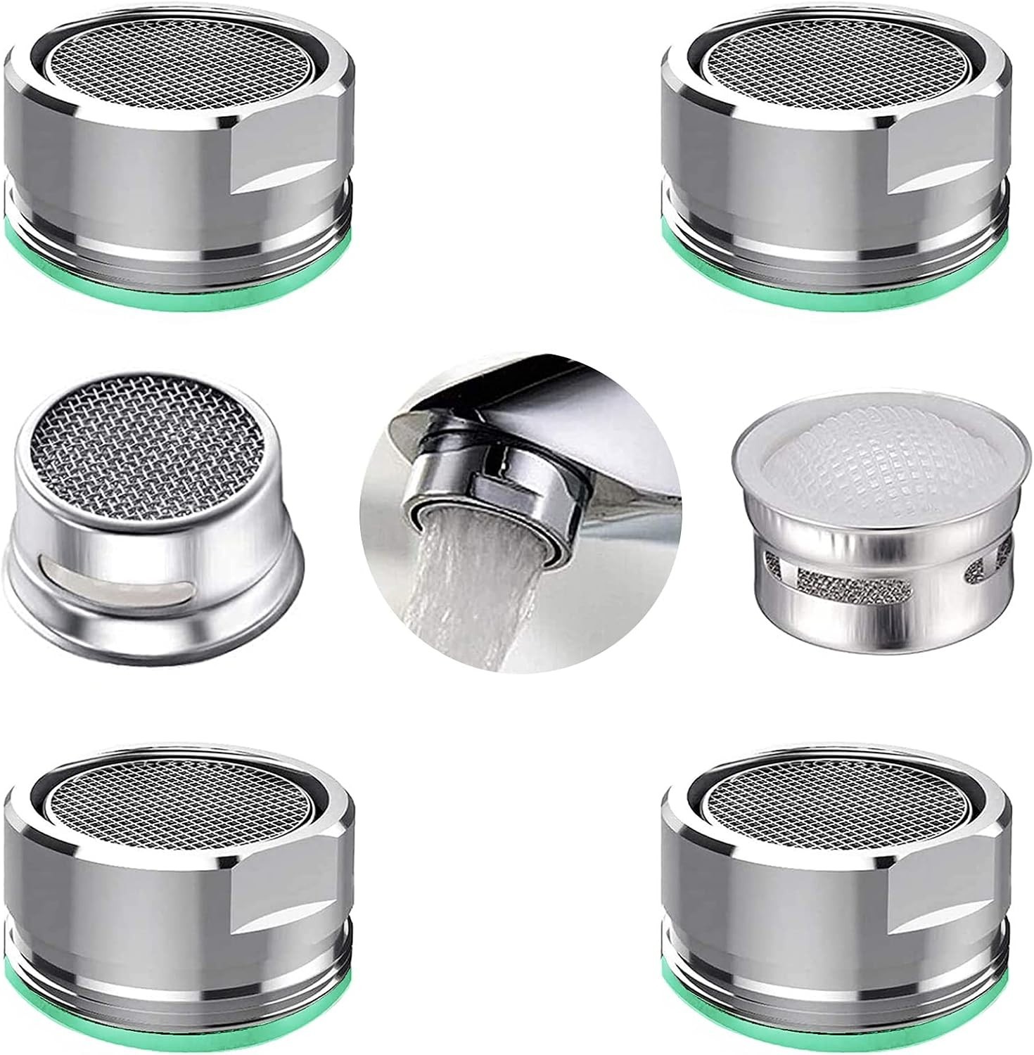 4PCS Faucet Aerator, 2 Packs of Aerator Filter Replacement Parts, With Brass …