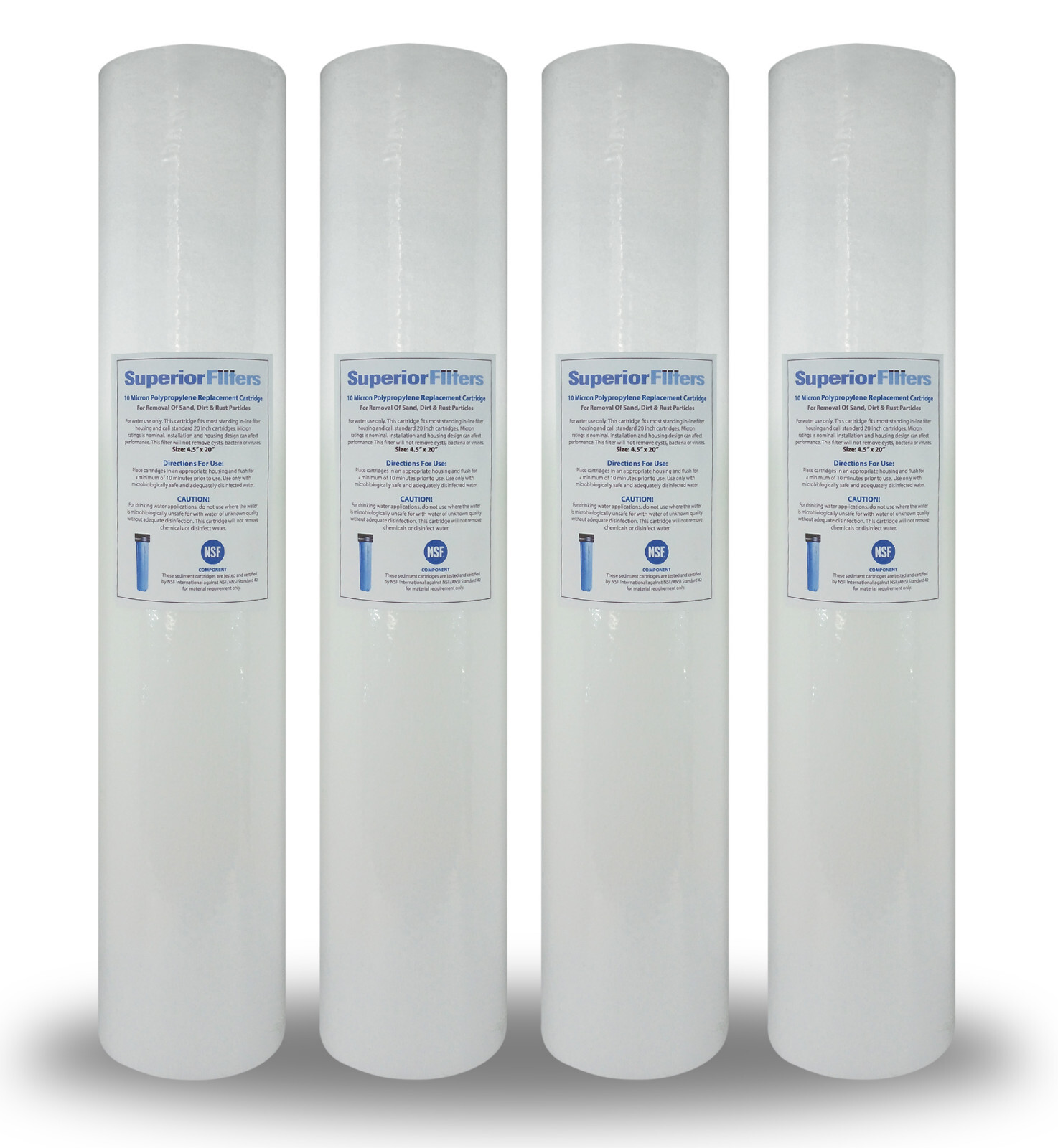 5 Micron Sediment Filter – 20 x 4.5 Whole House Water Filter Replacement 4 PAC