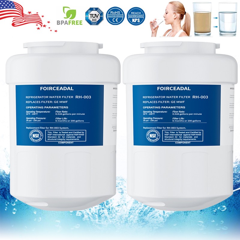 6/4/2PCS NEW for GE SmartWater MWF 46-9991 BSS25JFRJWW Refrigerator Water Filter