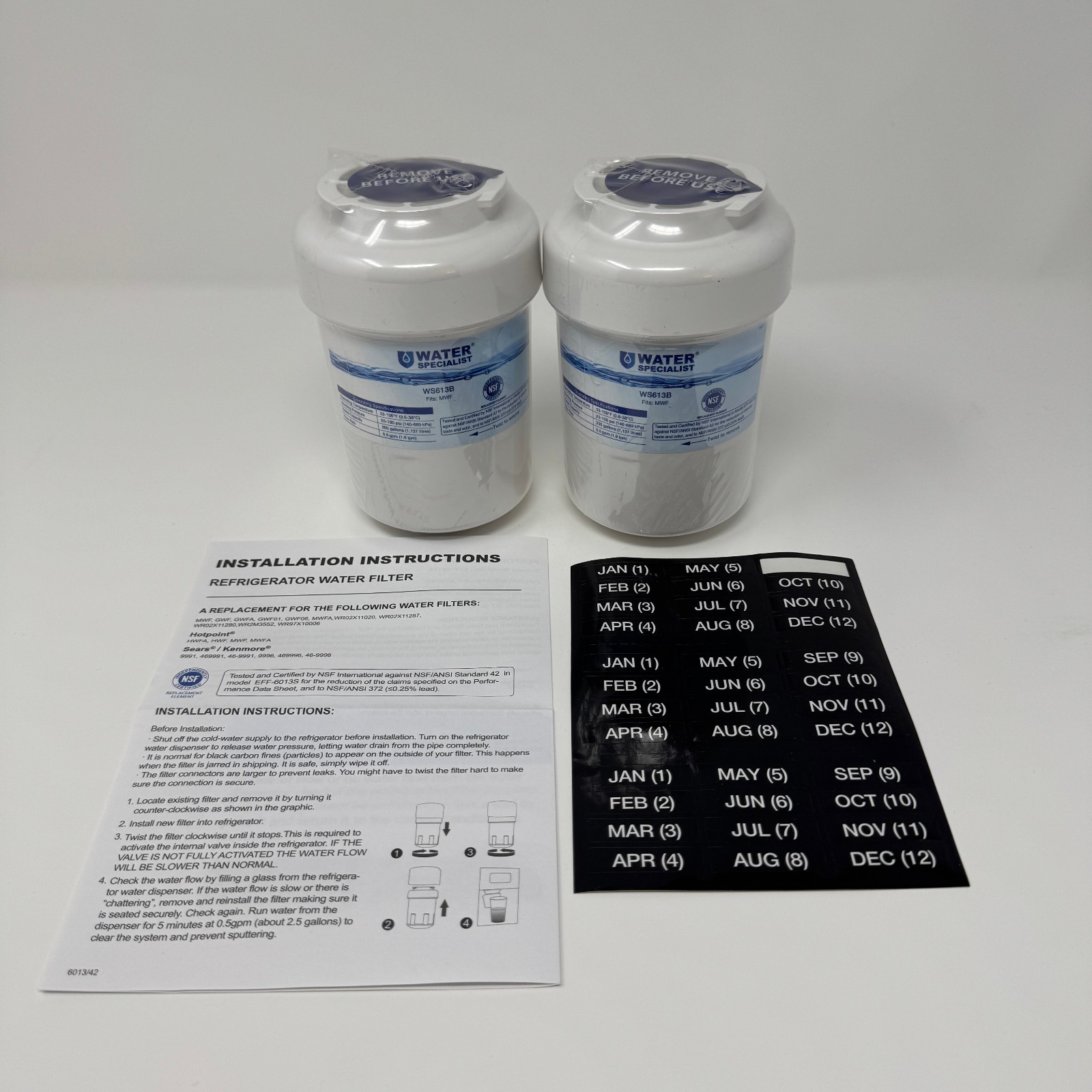 Waterspecialist WS613B Replacement for GE MWF SmartWater MWFP 2-Pack Filters