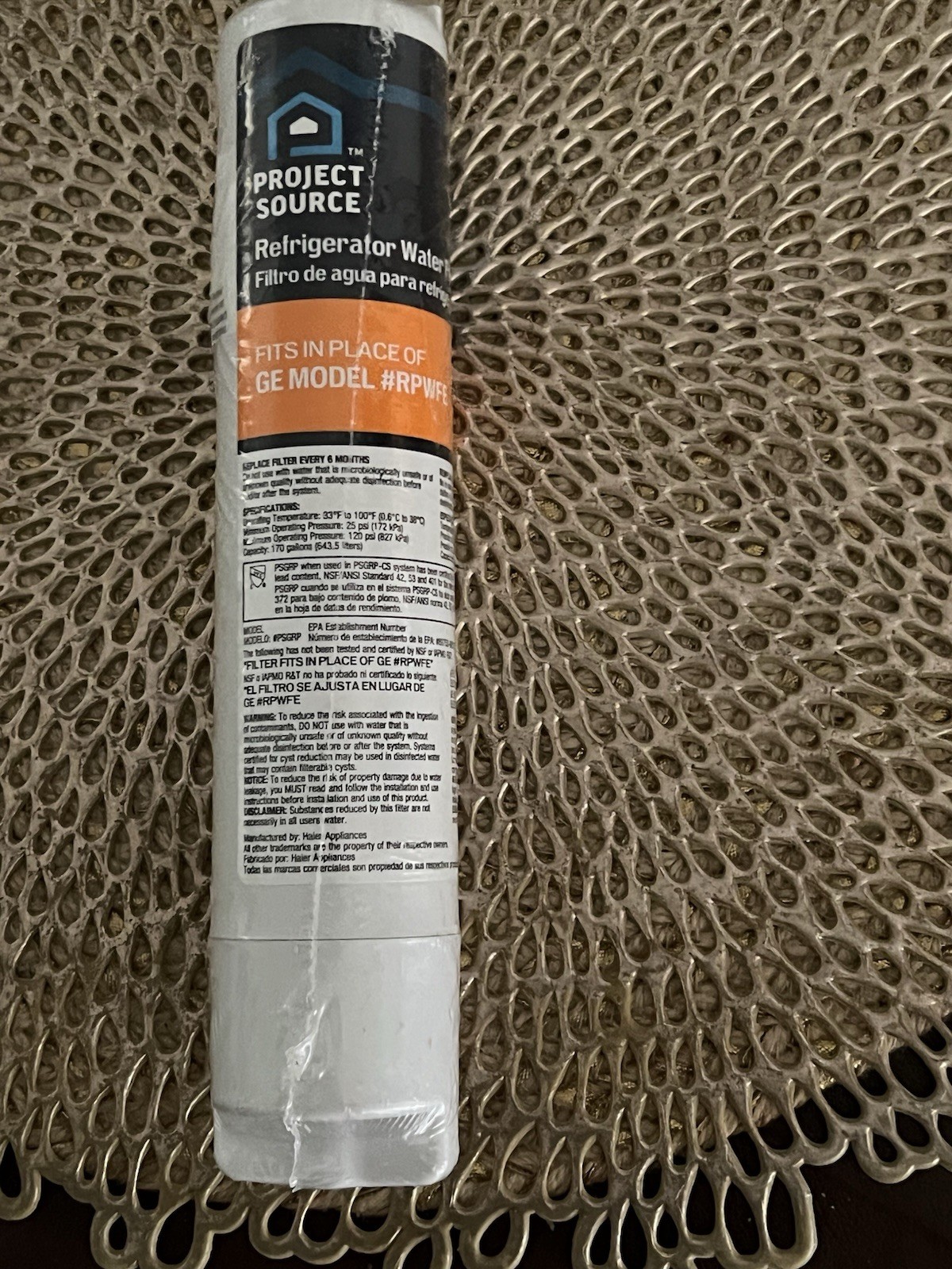 GE RPWFE Water Filter – NEW SEALED