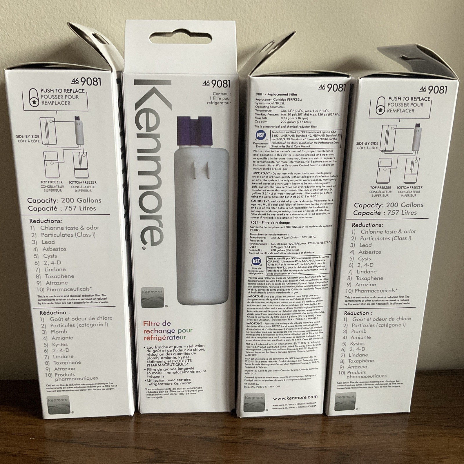 Kenmore 469081 Refrigerator Water Filter 4 pack 9081 new free ship 2 anywhereUSA