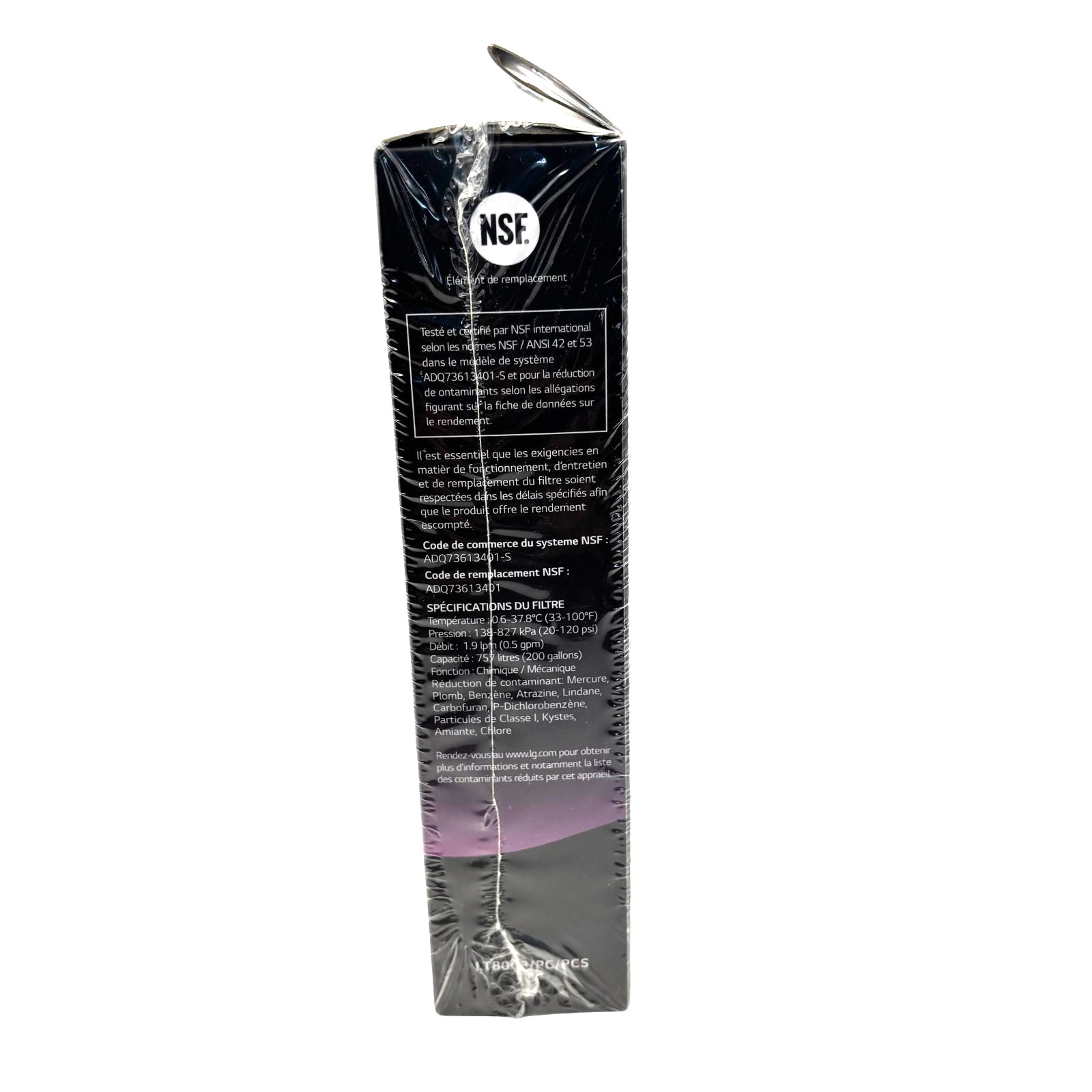 LG Water Filter Replacement Cartridge LT800P Refrigerator 200 Gal Cap ADQ736134