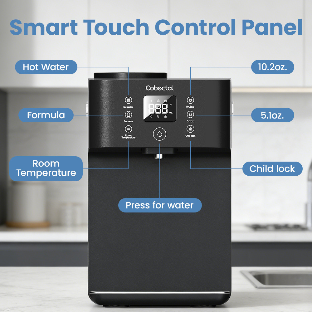 Cobectal Countertop Reverse Osmosis System 8 Stage 4:1 Pure to Drain Reduce TDS