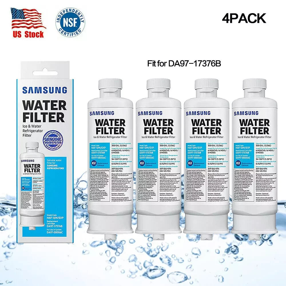 NEW 4 PACK Samsung DA97-17376B HAF-QIN/EXP REFRIGERATOR Water Filter US