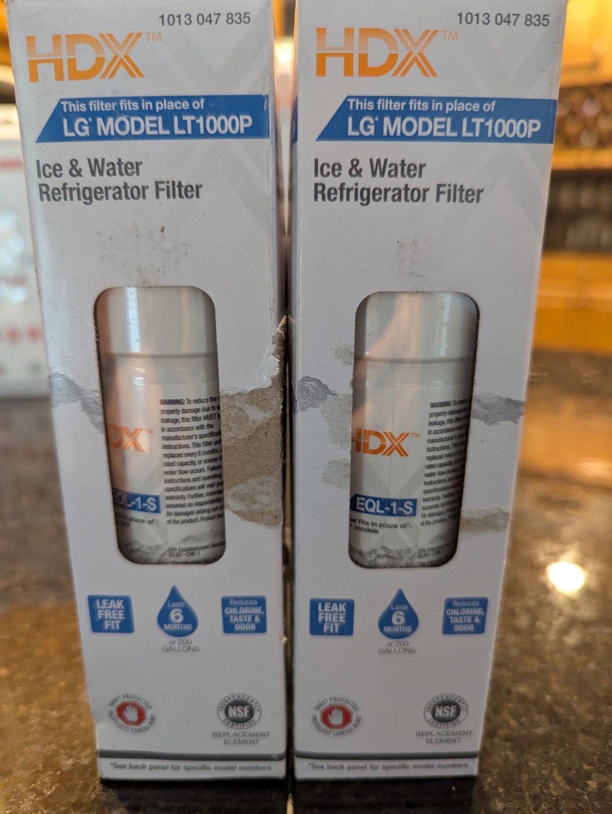 HDX EQL-1-S Standard Refrigerator Water Filter Replacement For LG LT1000P (2…