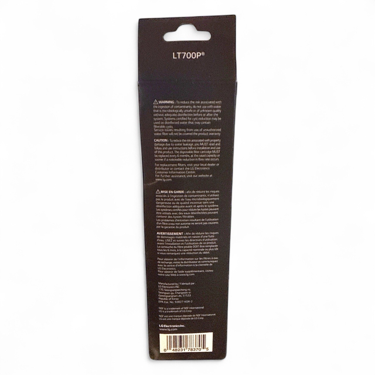 Kenmore 469490 & LG LT1000P Refrigerator Water Filter Genuine OEM Sealed