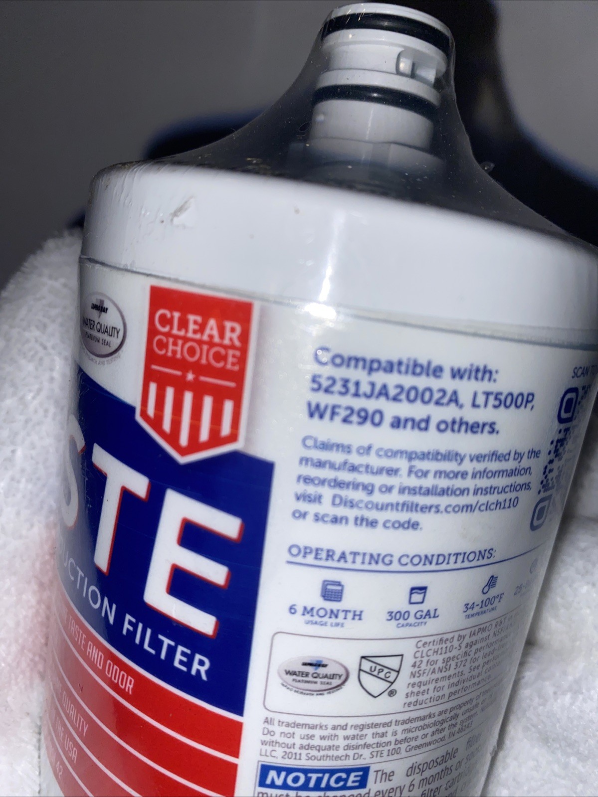 Clear Choice Improved Taste Chemical Reduction Filter