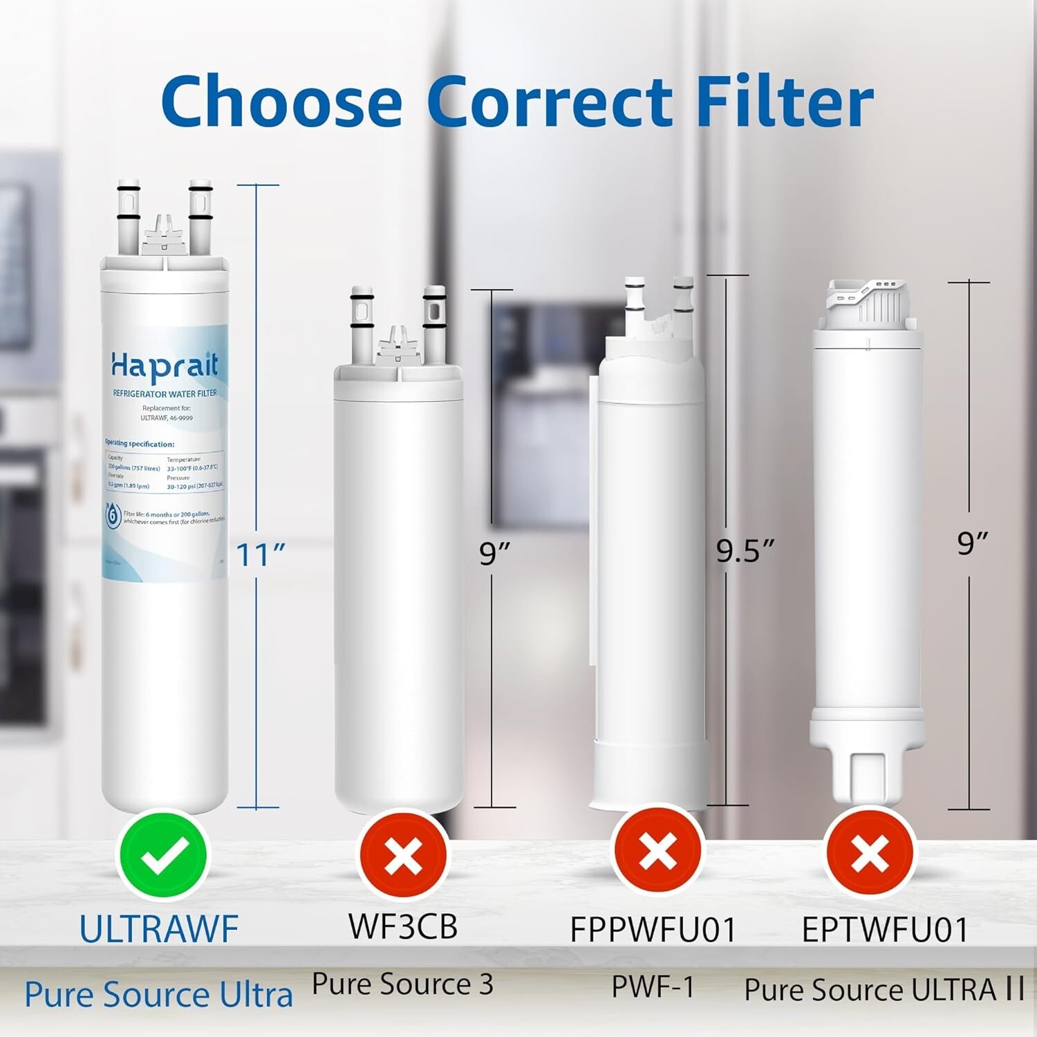 2 pcs Frigidaire ULTRAWF Pure Source Ultra Water Filter FGHB2844LP7 FGUN2642LP1