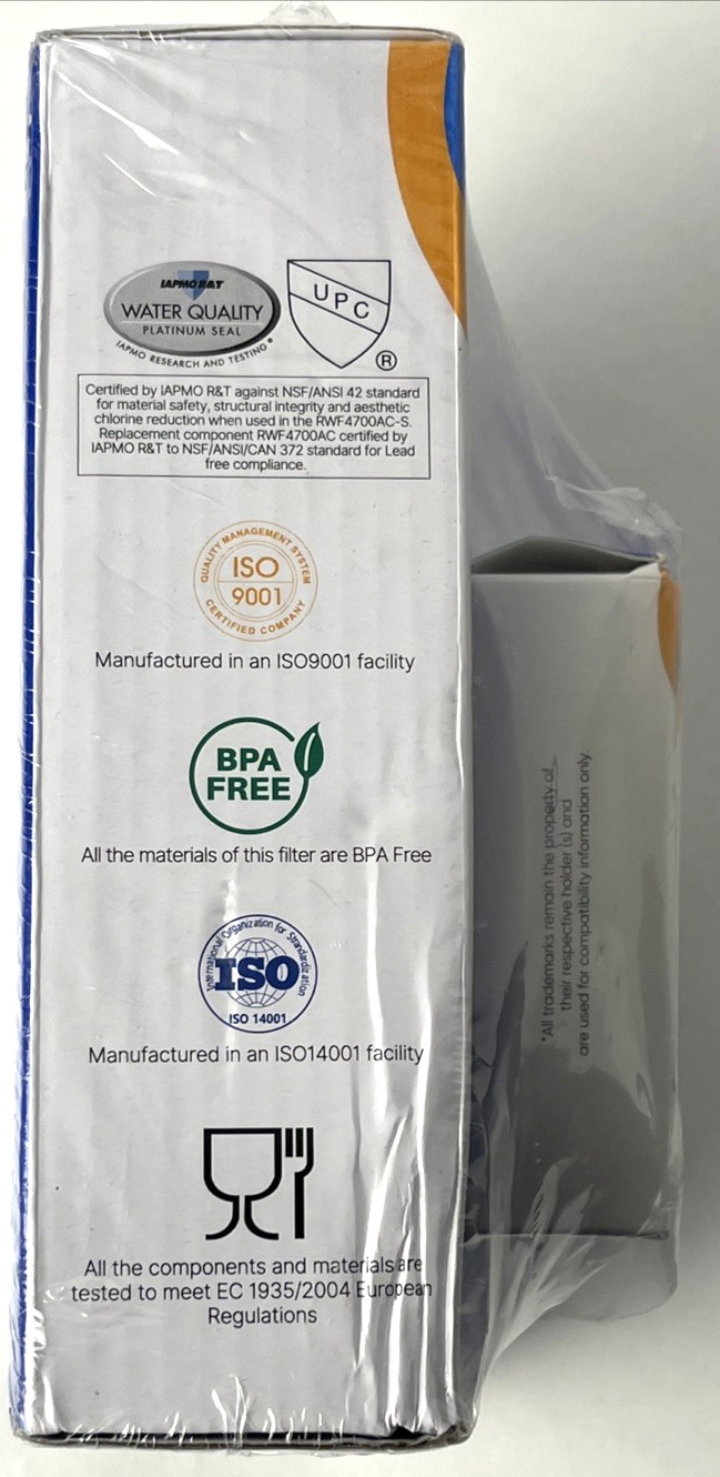 3-pk Pureplus Refrigerator Water Filter RWF4700AC +AF004 Bundle