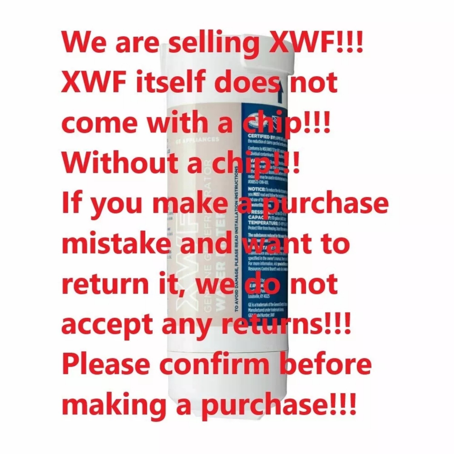 2Pack GE XWF Replacement XWF Appliances Refrigerator Water Filter New