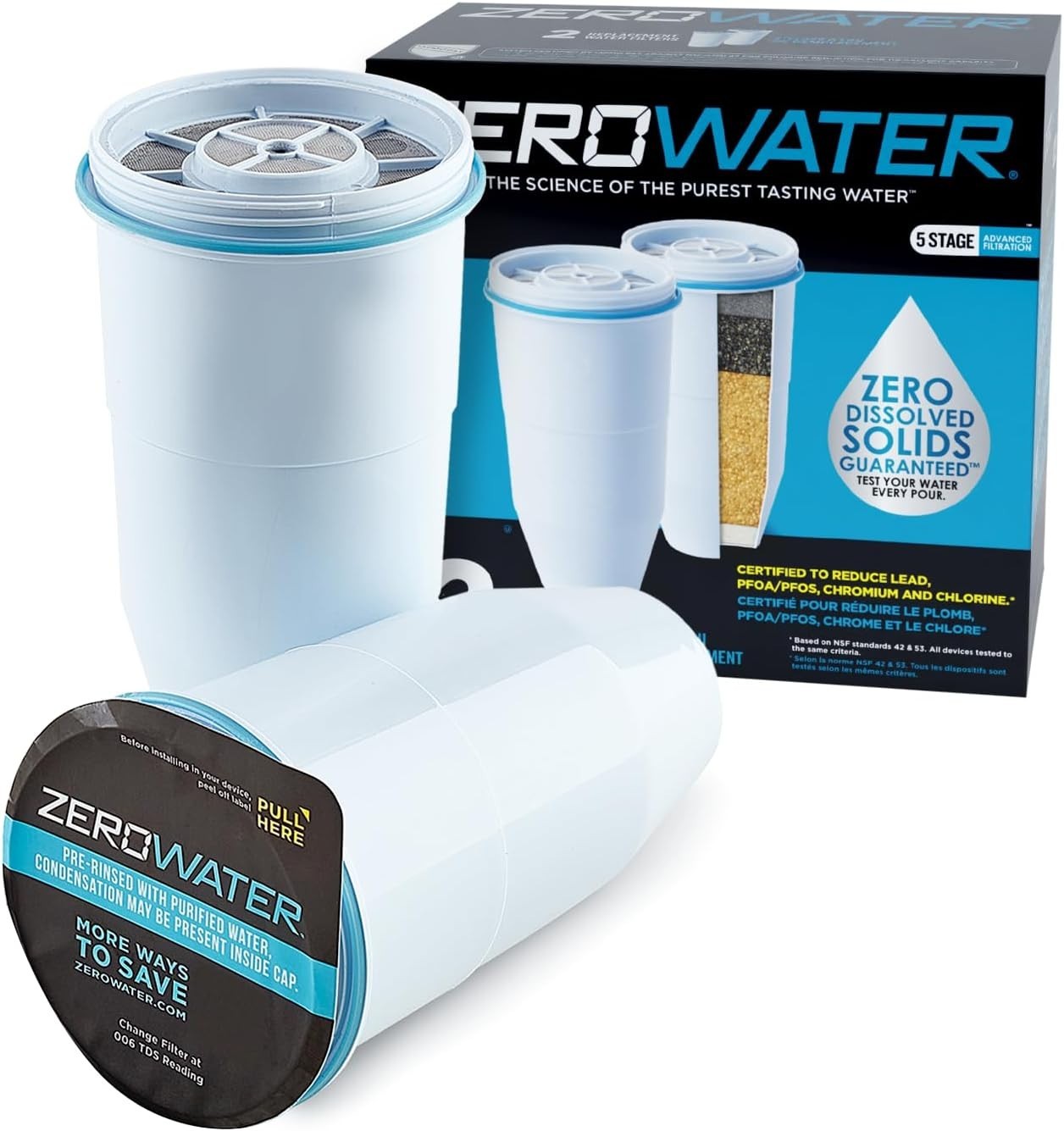 Official Replacement Filter – 5-Stage 0 TDS Filter Replacement – System IAPMO…