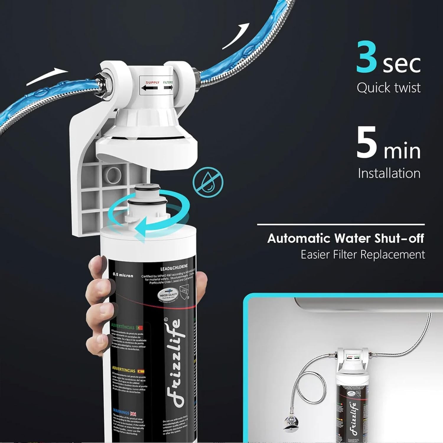 Under Sink Water Filter System-NSF/ANSI 53&42 Certified High Capacity Direct …