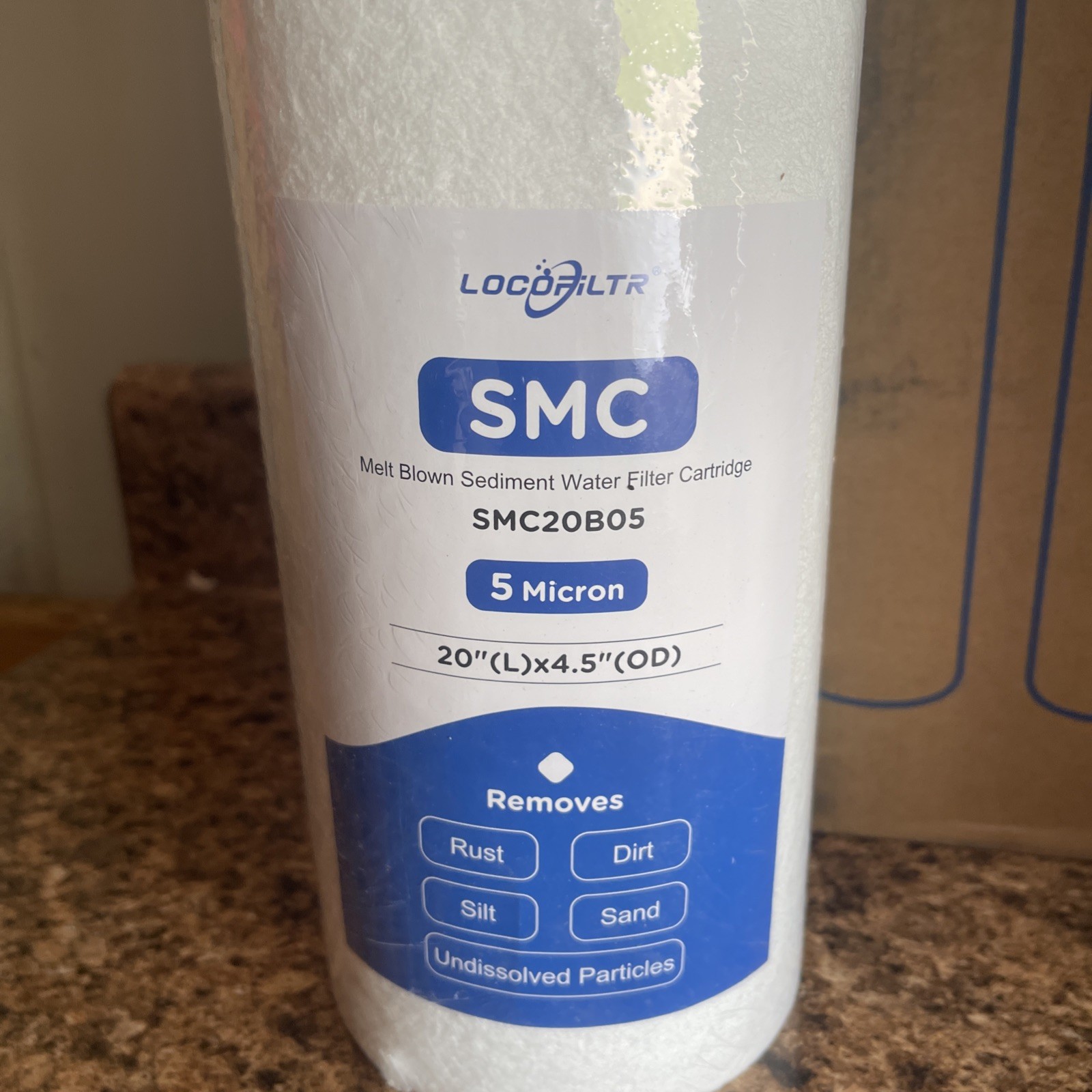 5 Micron 20″ x 4.5″ Spun Polypropylene Sediment Water Filter Cartridge – 2 Pack