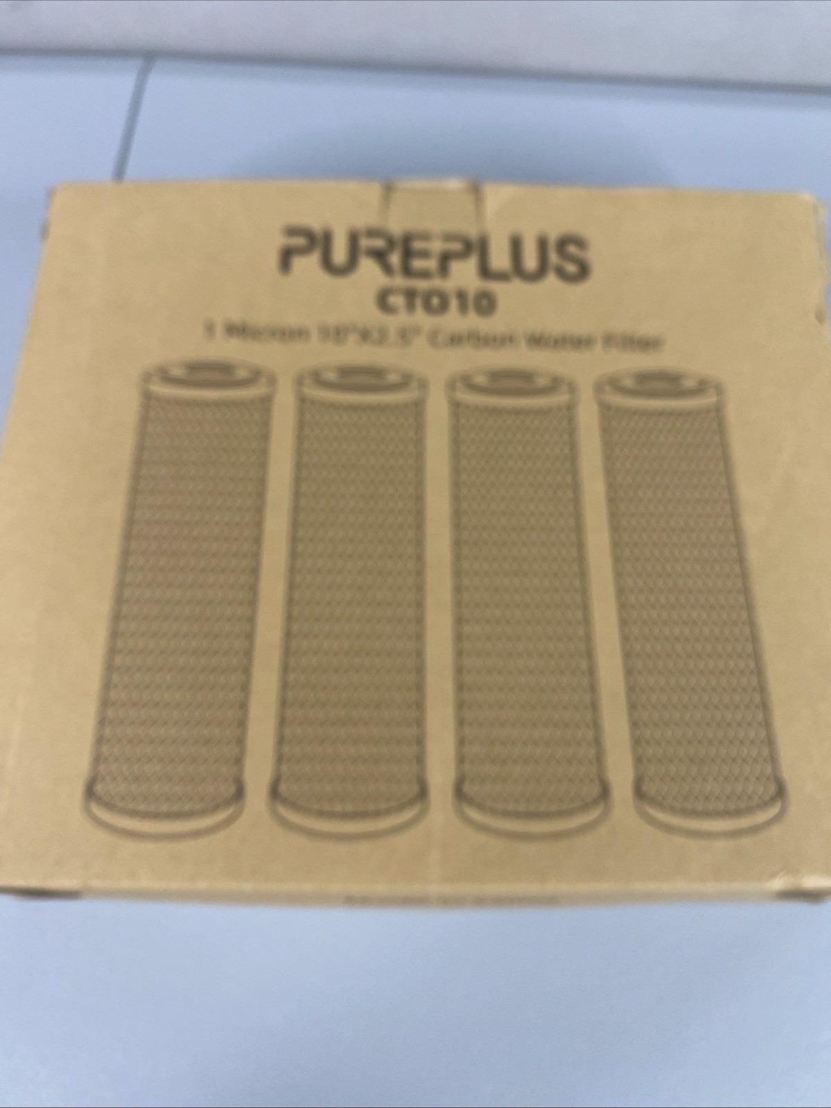3 Pack Pureplus CT010 Sintering Activated Carbon Block Water Filter 10″ x 2.5″