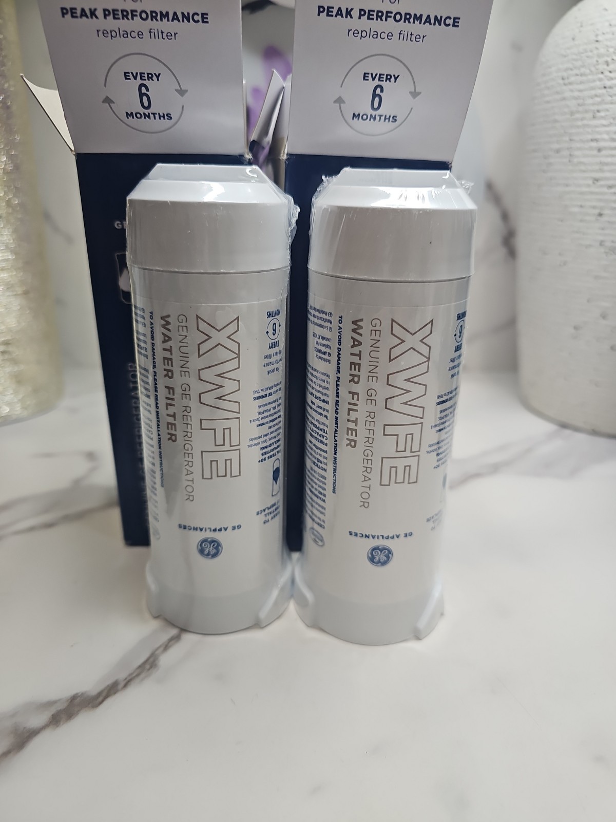 Lot Of 2 NEW GE XWFE Refrigerator Water Filter NO RFID Chip – SEALED Read