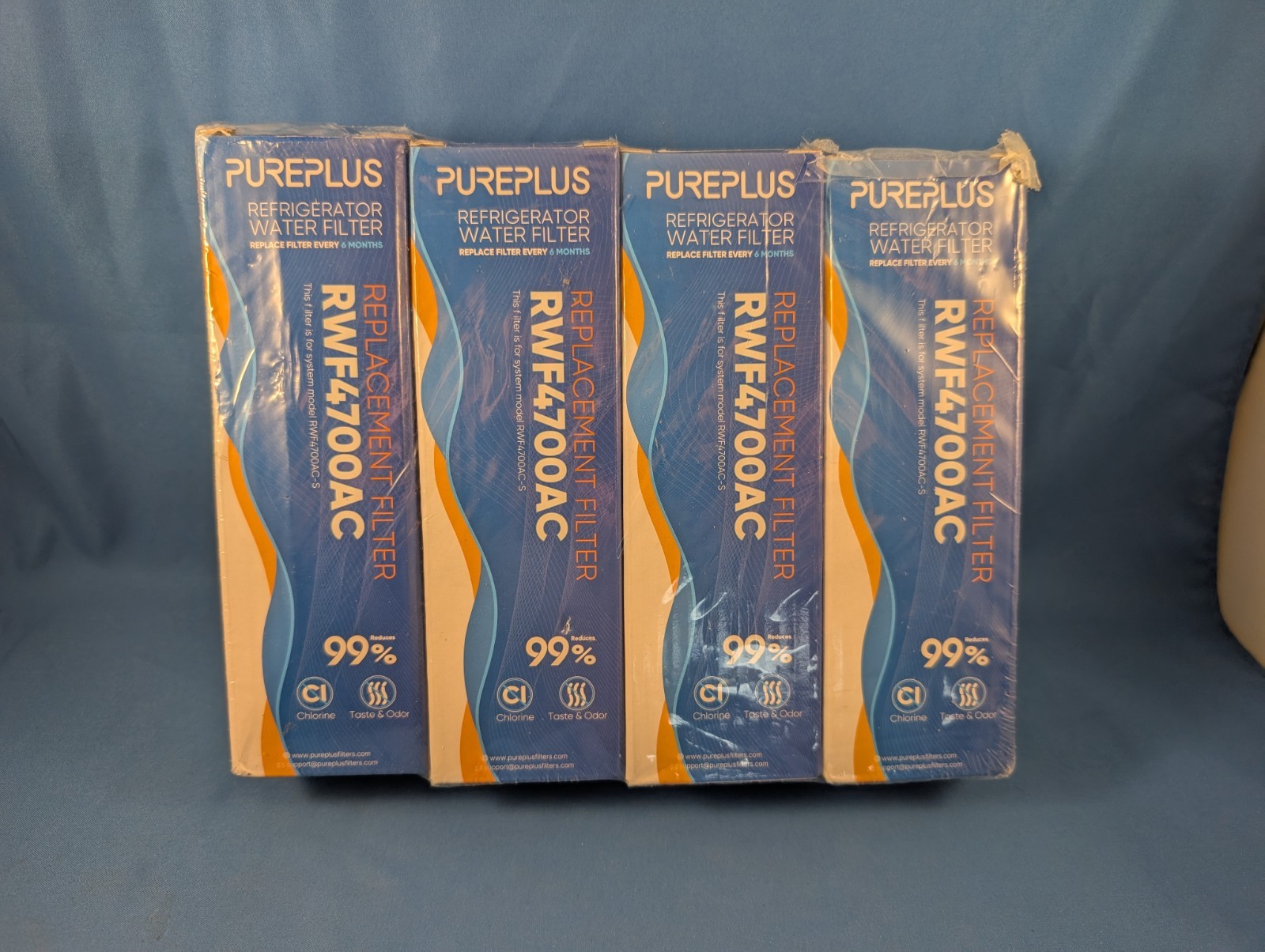 4 Pack Pureplus Refrigerator Water Filter RWF4700AC