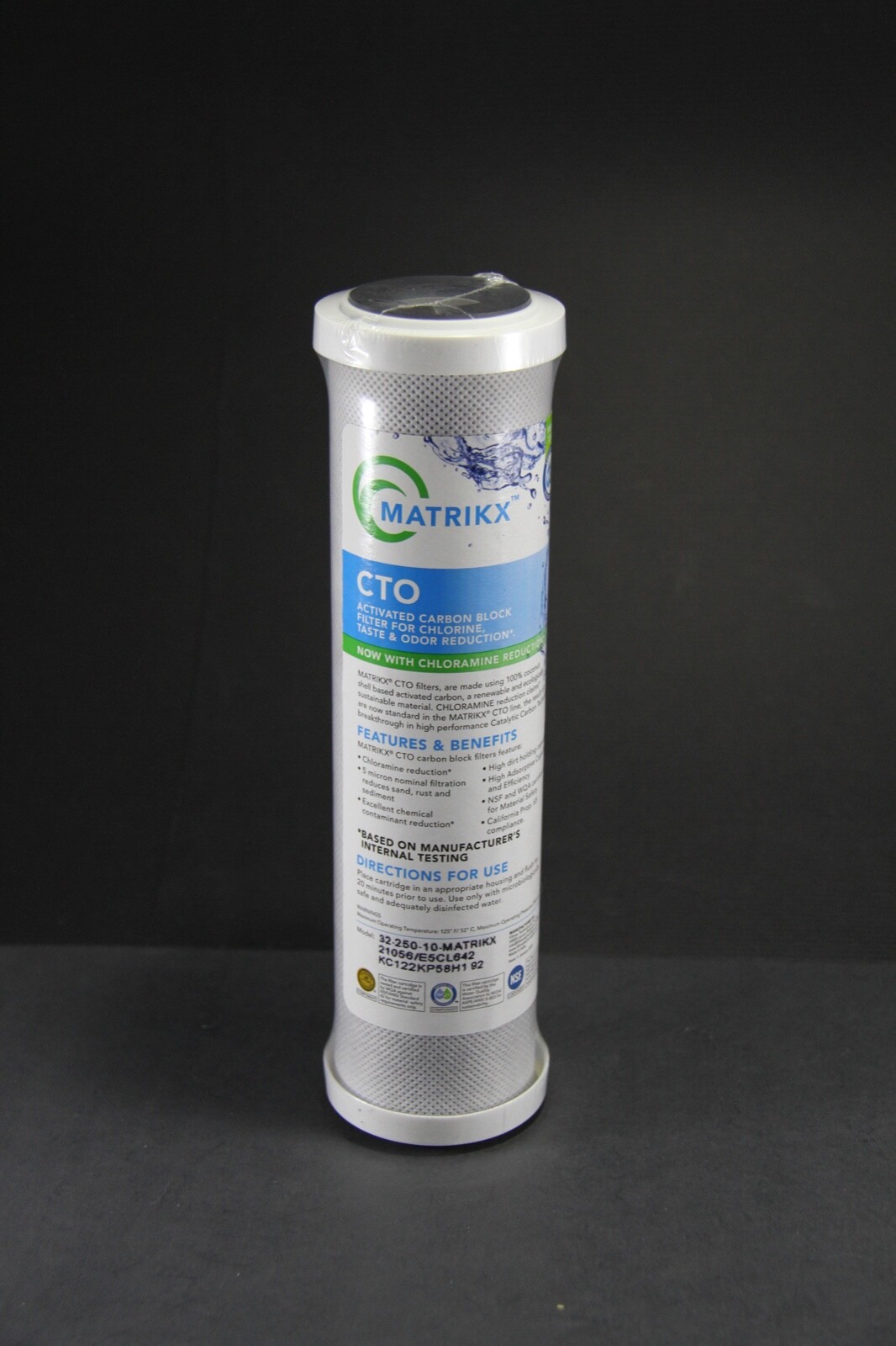 Matrikx CTO Carbon Block Filter (32-250-10-MATRIKX)