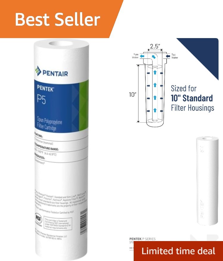 Pentair P5 5 Micron Replacement Cartridge – Spun-Bonded Polypropylene Design