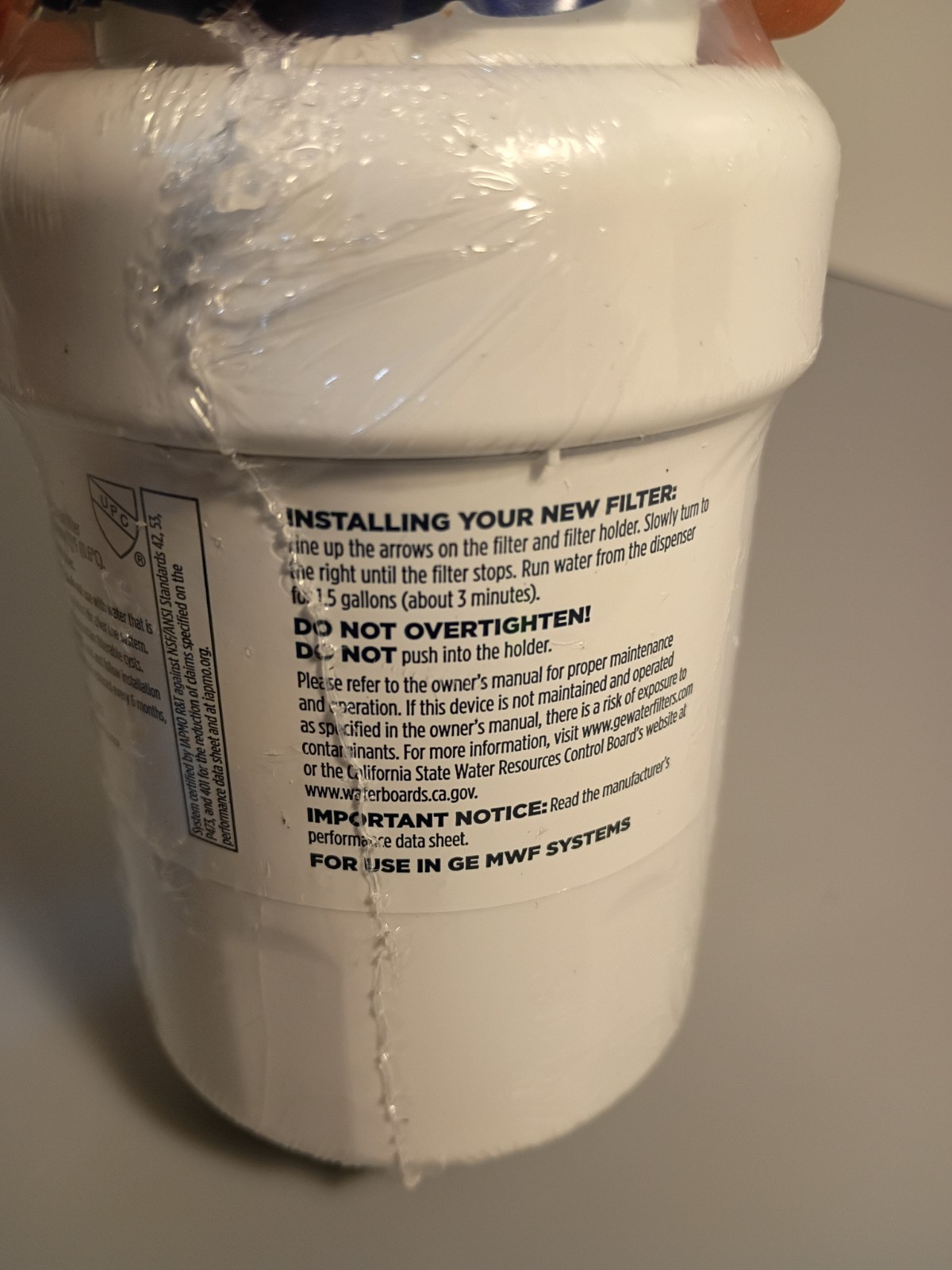 Genuine GE MWF Refrigerator Water Filter 6 Months 300 Gallons NEW SEALED