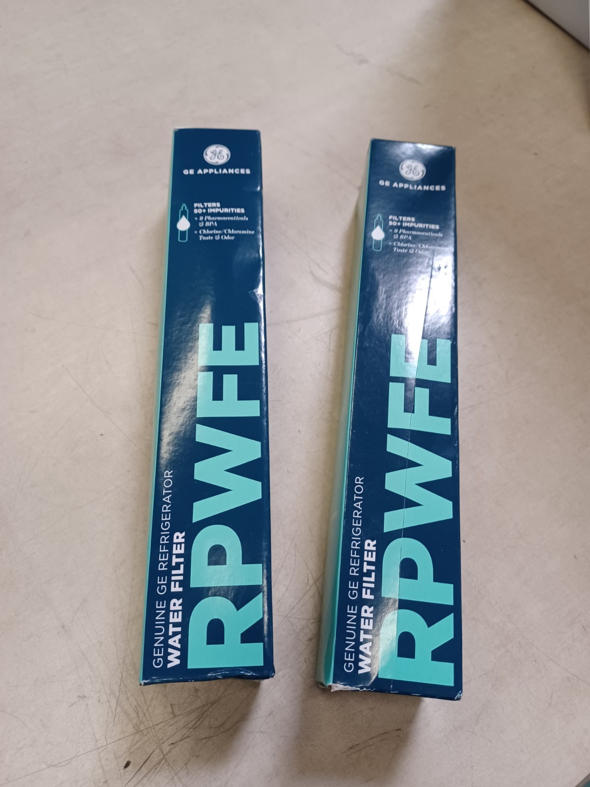 Lot Of 2 GE Appliances RPWFE Replacement Refrigerator Water Filter