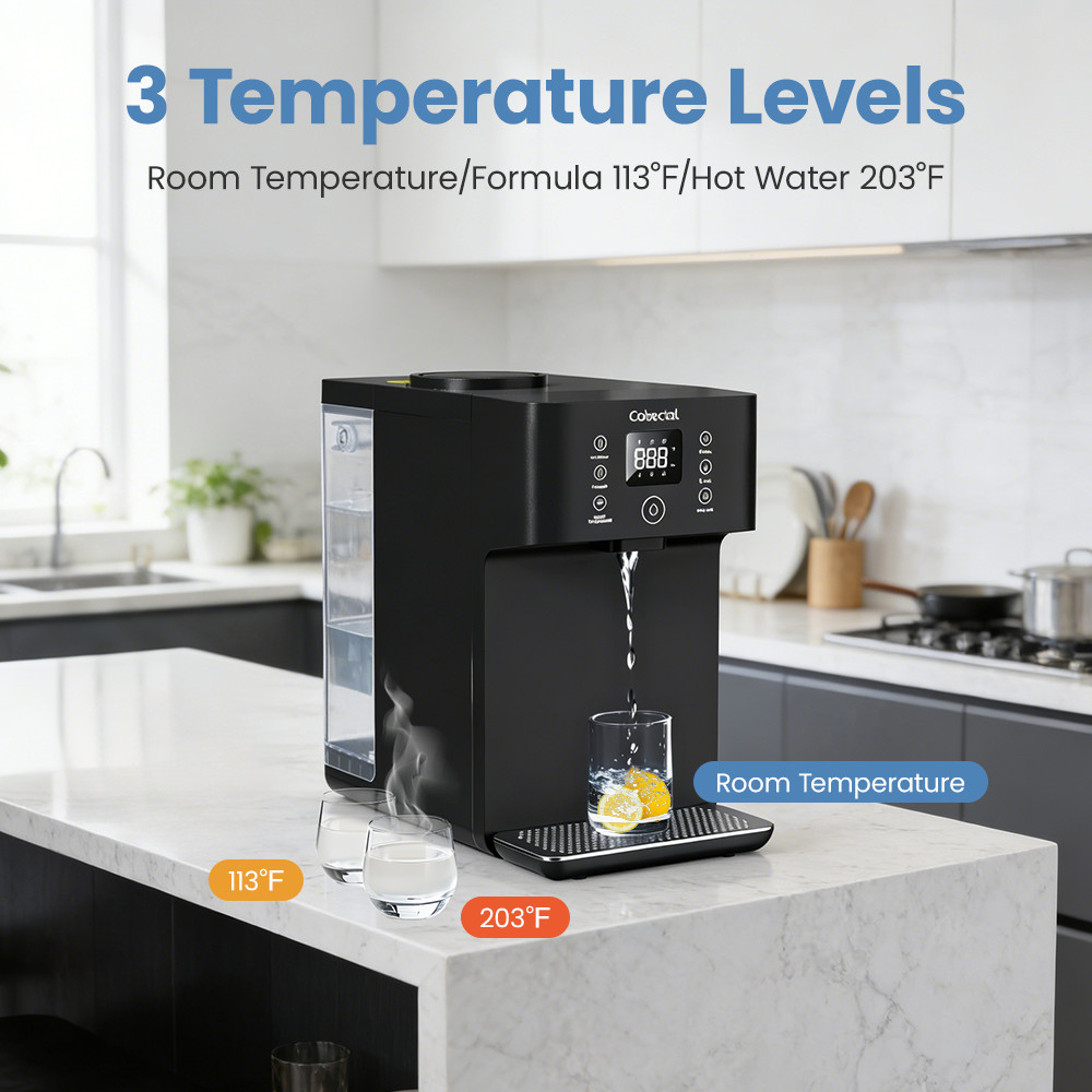 Cobectal Countertop Reverse Osmosis System 8 Stage 4:1 Pure to Drain Reduce TDS