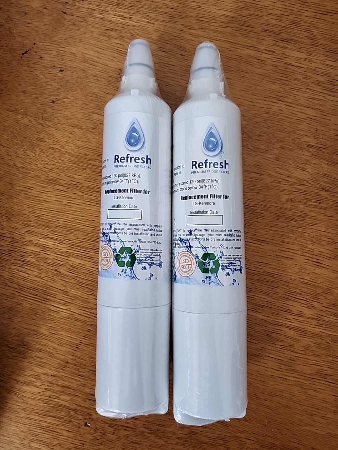 Refresh LG LT600P R-9990 Replacement Water Filter For LG & Kenmore (2 Pack)