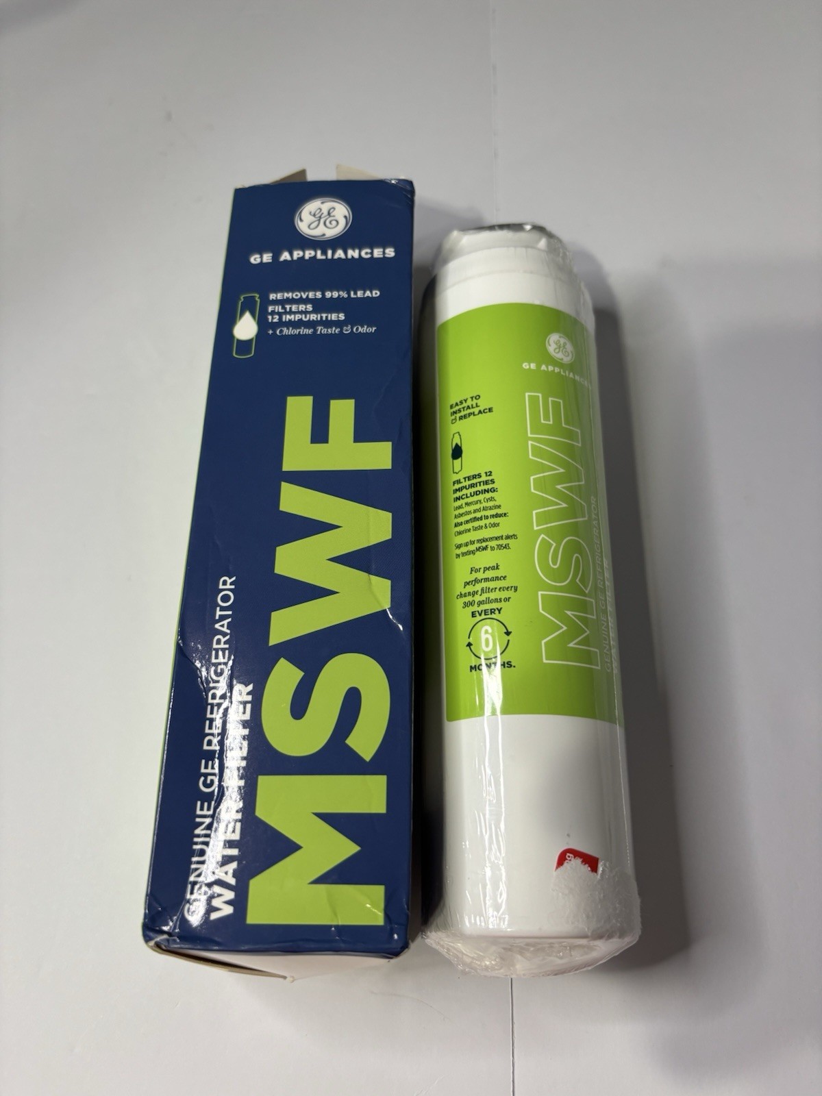 GE SmartWater MSWF Refrigerator Replacement Cartridge Water Filter