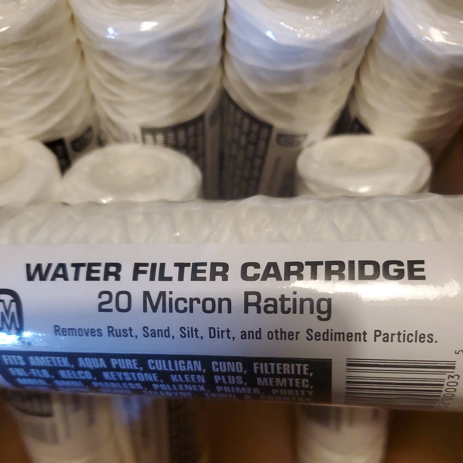 8 Durable Manufacturing 20 Micron Depth Wound Water Filter Cartridge 2.1/4 X 10”