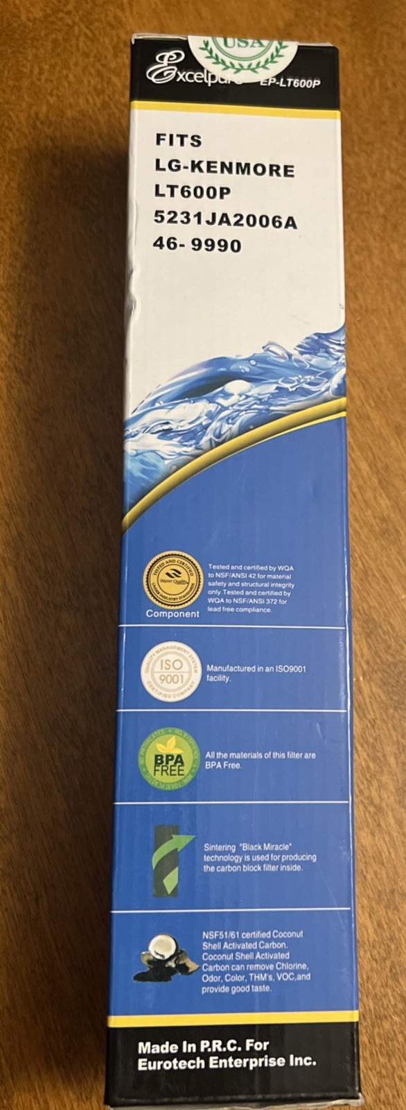 New Excelpure EP-LT600P Refrigerator Water Filter Replacement Compatible with LG