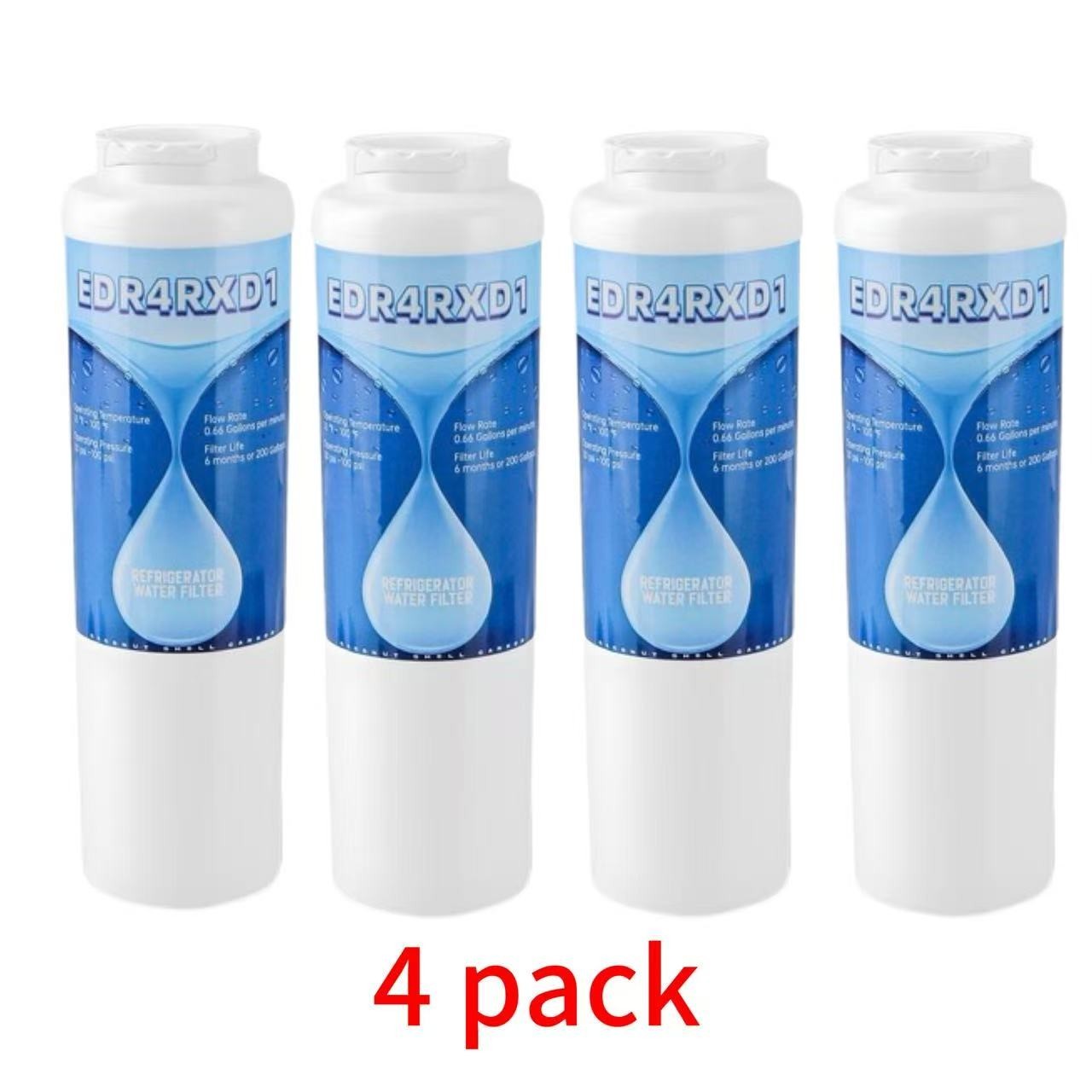 4 Pack Refrigerator Water Filter Replacement for Maytag UKF8001 UKF9001 4396395